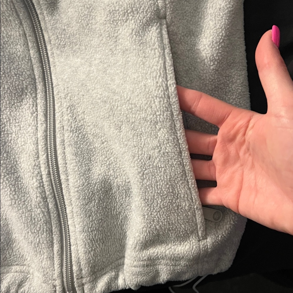 Columbia Light Gray Fleece Jacket - Picture 2 of 5